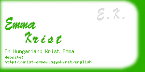 emma krist business card